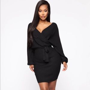 NWT Just Between Us Sweater Dress - Black size M
